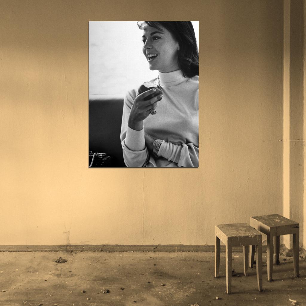 Natalie Wood Portrait Hot Beautiful Actress Retro Rare Wall Art Print Poster