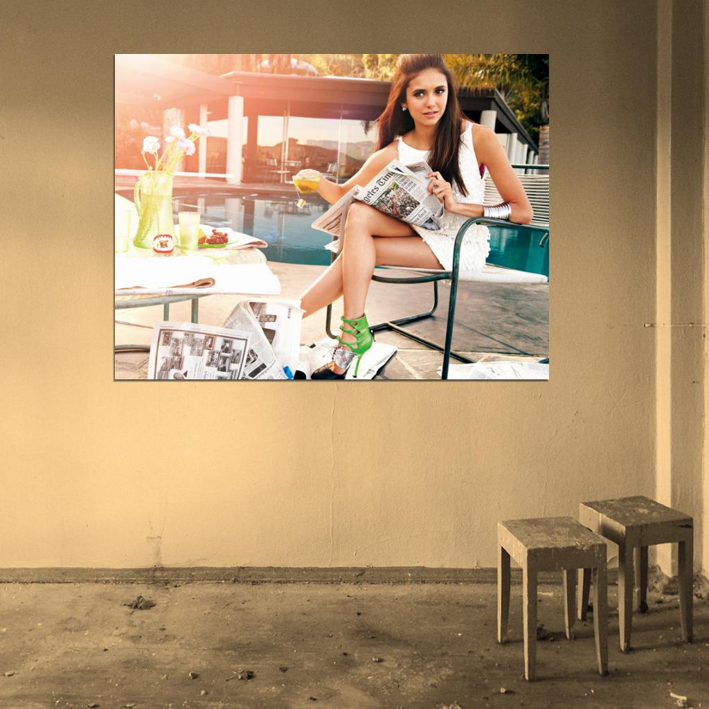 Nina Dobrev Legs Hot Sexy Beautiful Charming Actress Wall Art Print Poster
