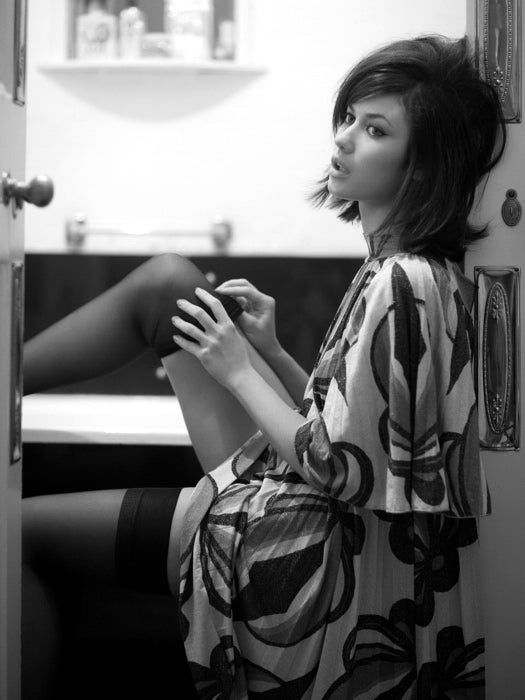 Olga Kurylenko BW Stockings Hot Sexy Seductive Rare Wall Art Print Poster