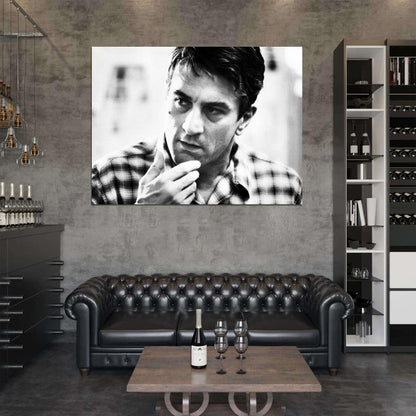 Robert De Niro Amazing BW Portrait Young Handsome Rare Wall Art Print Poster