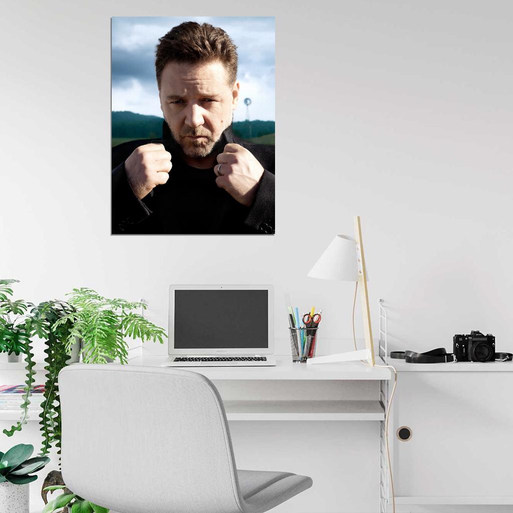 Russell Crowe Overcoat Nature Amazing Portrait Rare Wall Art Print Poster