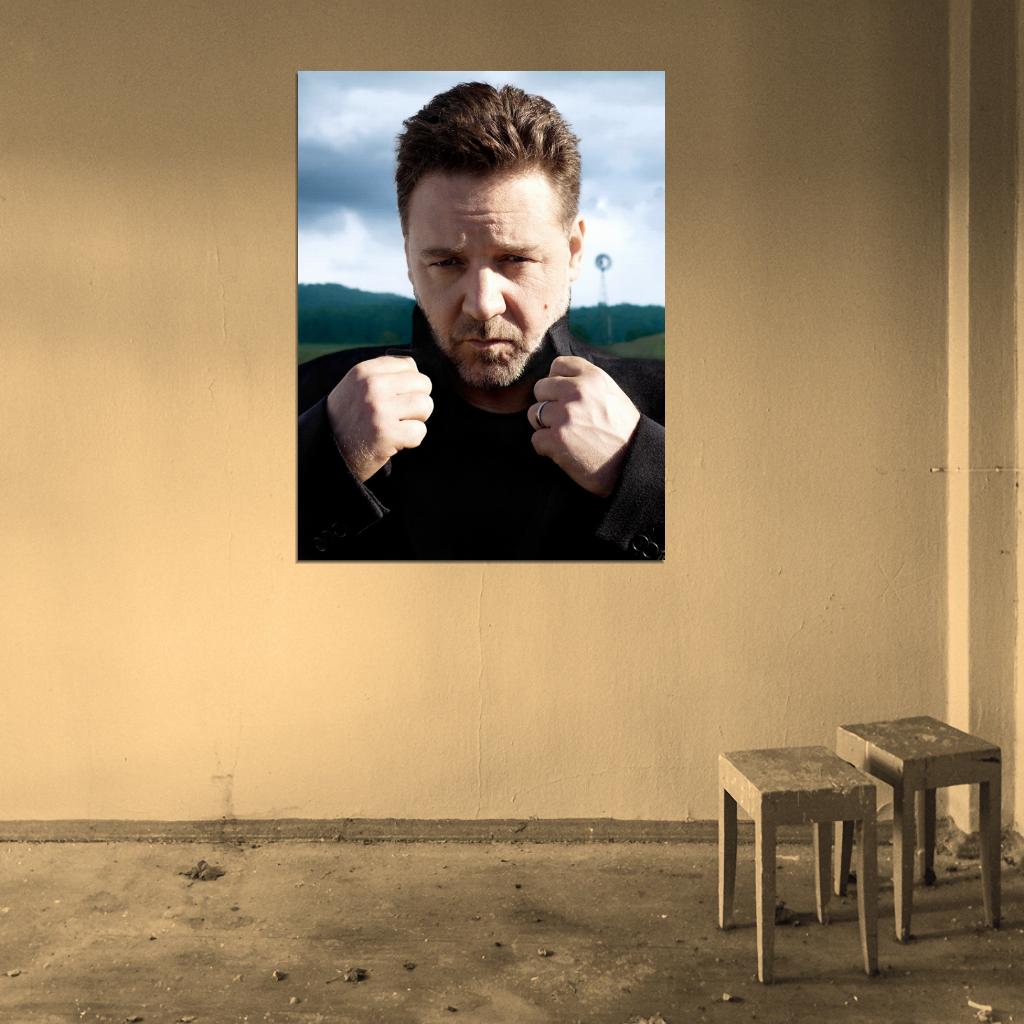 Russell Crowe Overcoat Nature Amazing Portrait Rare Wall Art Print Poster