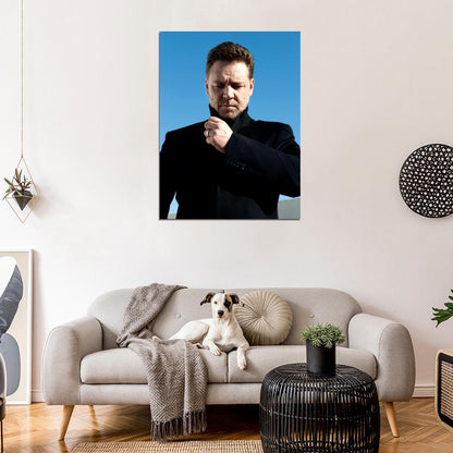 Russell Crowe Overcoat Portrait Handsome Actor Rare Wall Art Print Poster