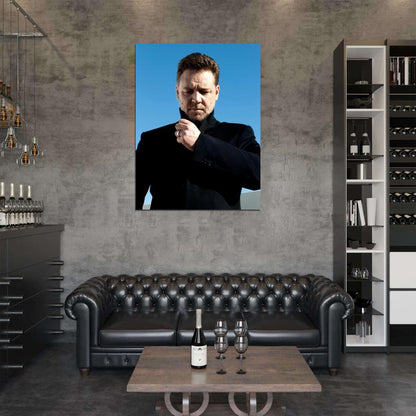 Russell Crowe Overcoat Portrait Handsome Actor Rare Wall Art Print Poster