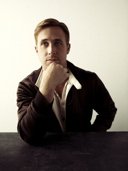 Ryan Gosling Table Amazing Portrait Hot Handsome Rare Wall Art Print Poster