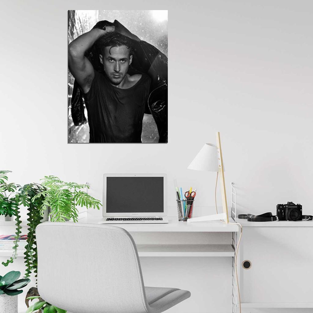 Ryan Gosling Look Rain Jacket Hot Sexy Handsome Rare Wall Art Print Poster