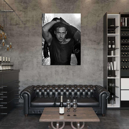 Ryan Gosling Look Rain Jacket Hot Sexy Handsome Rare Wall Art Print Poster