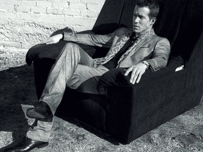 Ryan Reynolds BW Suit Hot Sexy Handsome Elegant Rare Wall Art Print Poster
