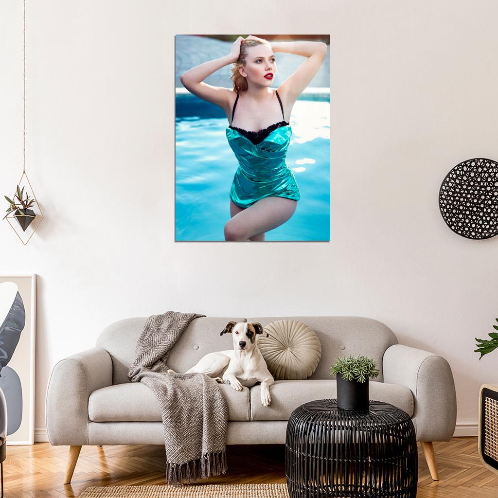 Scarlett Johansson Swimsuit Legs Hot Sexy Seductive Wall Art Print Poster