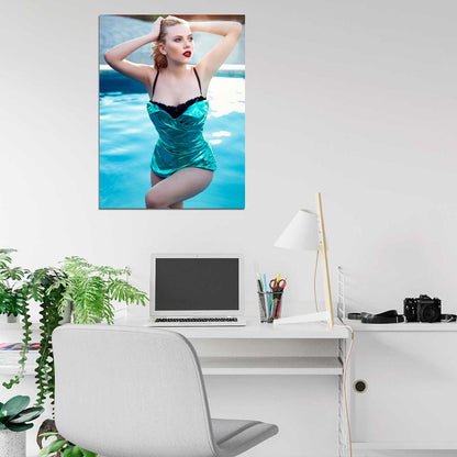 Scarlett Johansson Swimsuit Legs Hot Sexy Seductive Wall Art Print Poster