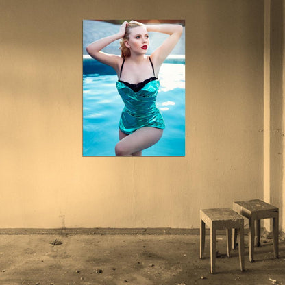Scarlett Johansson Swimsuit Legs Hot Sexy Seductive Wall Art Print Poster