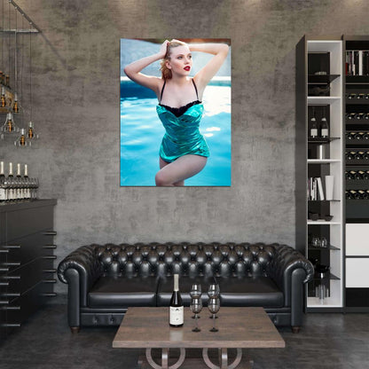 Scarlett Johansson Swimsuit Legs Hot Sexy Seductive Wall Art Print Poster