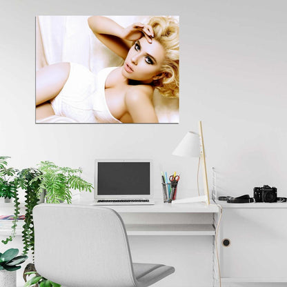 Scarlett Johansson Body Cleavage Hot Sexy Seductive Wall Art Print Poster