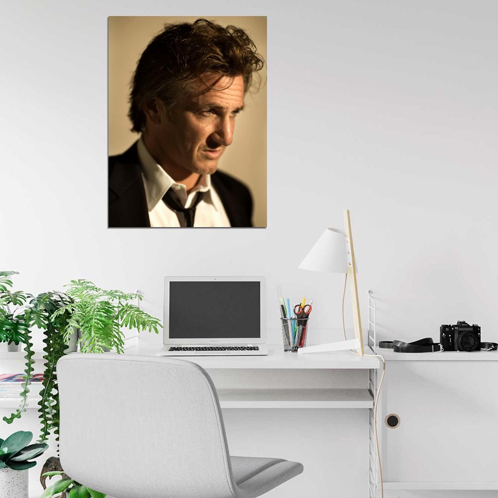 Sean Penn Awesome Portrait Suit Handsome Actor Rare Wall Art Print Poster
