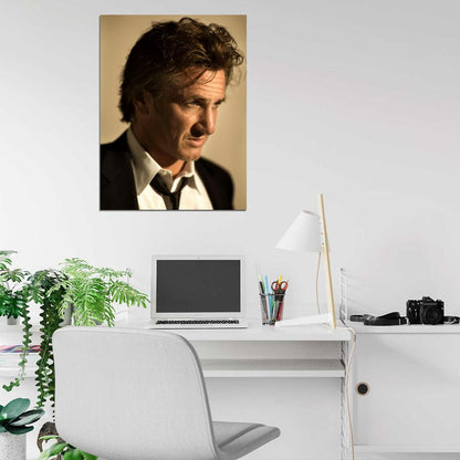 Sean Penn Awesome Portrait Suit Handsome Actor Rare Wall Art Print Poster