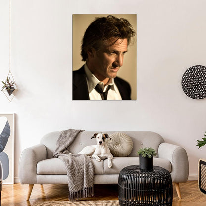 Sean Penn Awesome Portrait Suit Handsome Actor Rare Wall Art Print Poster