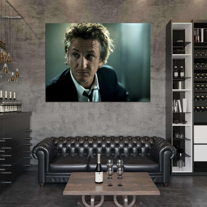 Sean Penn Amazing Portrait Suit Elegant Handsome Rare Wall Art Print Poster