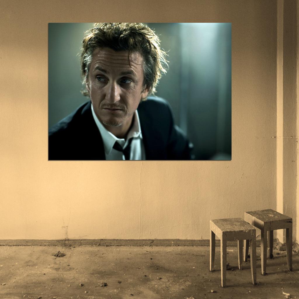 Sean Penn Amazing Portrait Suit Elegant Handsome Rare Wall Art Print Poster
