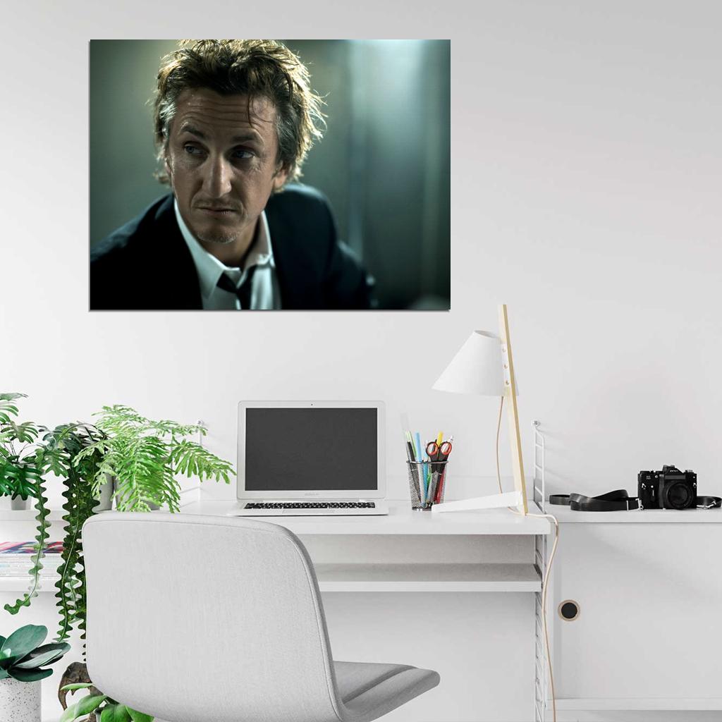Sean Penn Amazing Portrait Suit Elegant Handsome Rare Wall Art Print Poster