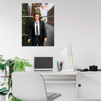 Sean Penn Suit American Flag Elegant Handsome Rare Wall Art Print Poster