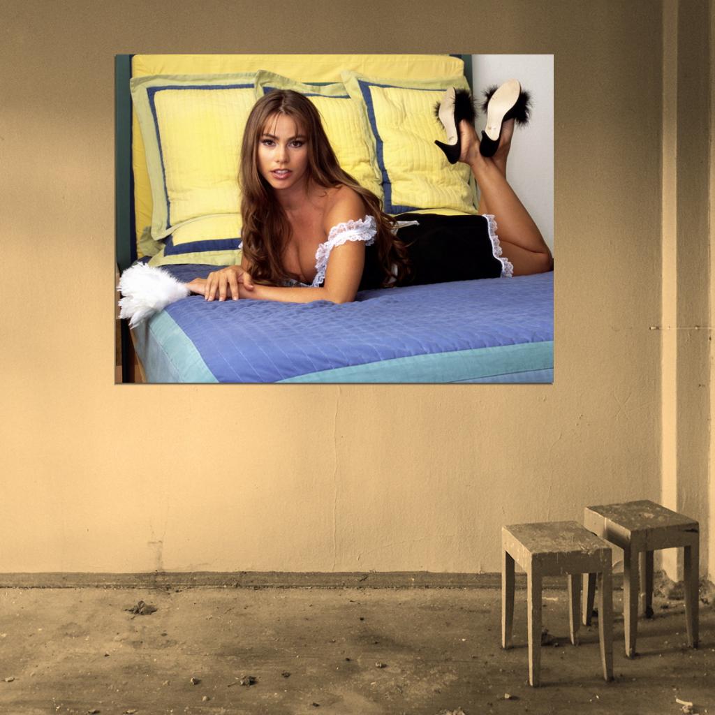 Sofia Vergara French Maid Cleavage Young Hot Sexy Rare Wall Art Print Poster
