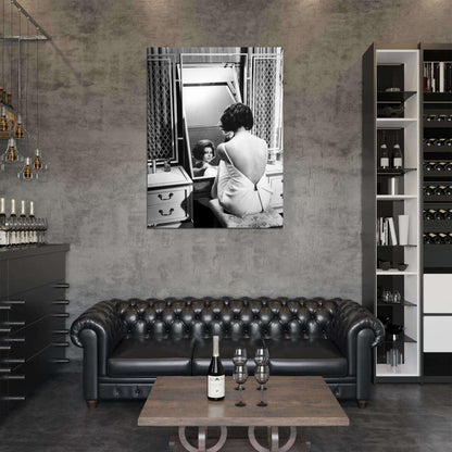 Sophia Loren BW Dress Back Hot Sexy Elegant Retro Rare Wall Art Print Poster