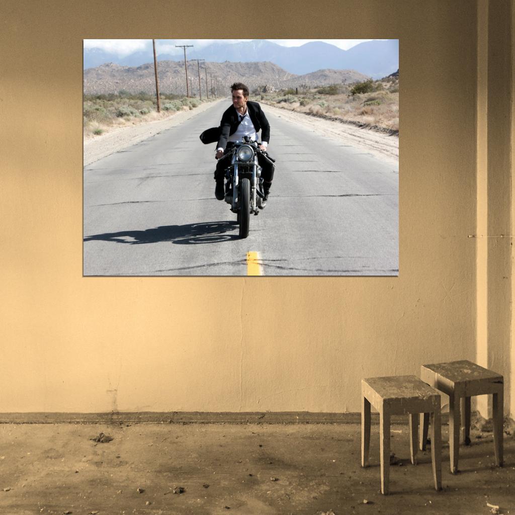 Taylor Kitsch Motorbike Awesome Suit Road Hot Rare Wall Art Print Poster