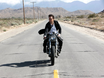 Taylor Kitsch Motorbike Awesome Suit Road Hot Rare Wall Art Print Poster