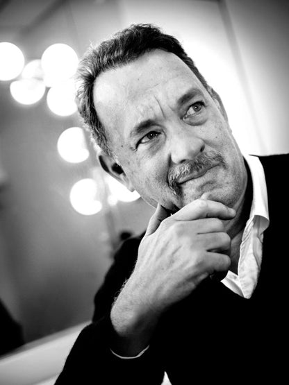 Tom Hanks Brilliant BW Portrait Charming Rare Wall Art Print Poster