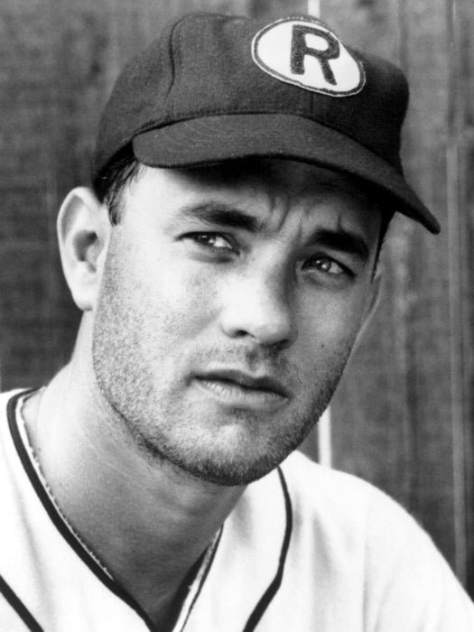 Tom Hanks BW Portrait Baseball Cap Young Handsome Rare Wall Art Print Poster