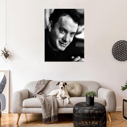 Tom Hanks Amazing BW Portrait Young Handsome Rare Wall Art Print Poster