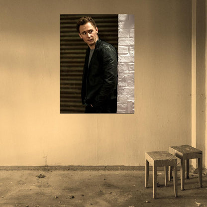 Tom Hiddleston Leather Jacket Hot Handsome Actor Rare Wall Art Print Poster