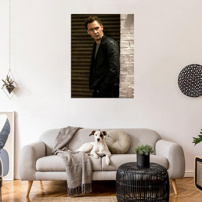 Tom Hiddleston Leather Jacket Hot Handsome Actor Rare Wall Art Print Poster