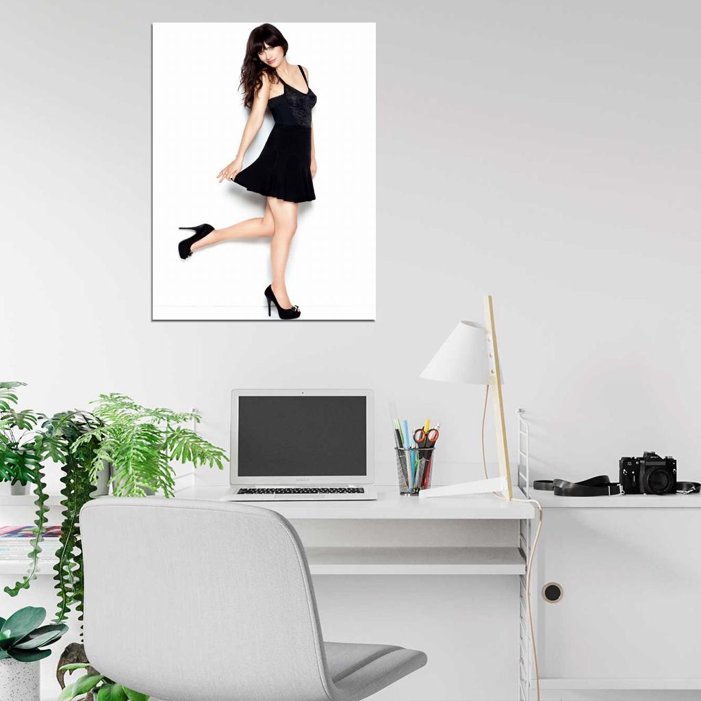 Zooey Deschanel High Heels Legs Hot Sexy Cute Actress Wall Art Print Poster