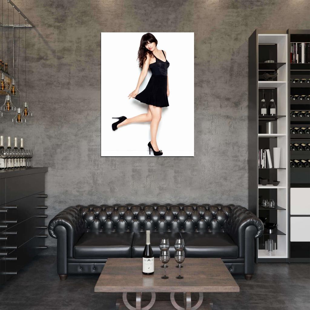 Zooey Deschanel High Heels Legs Hot Sexy Cute Actress Wall Art Print Poster