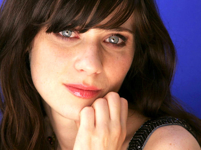 Zooey Deschanel Portrait Eyes Hot Beautiful Actress Wall Art Print Poster