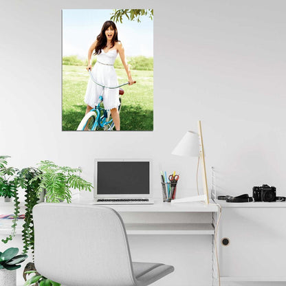 Zooey Deschanel Cheerful Hot Charming Beautiful Rare Wall Art Print Poster