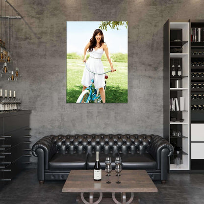Zooey Deschanel Cheerful Hot Charming Beautiful Rare Wall Art Print Poster