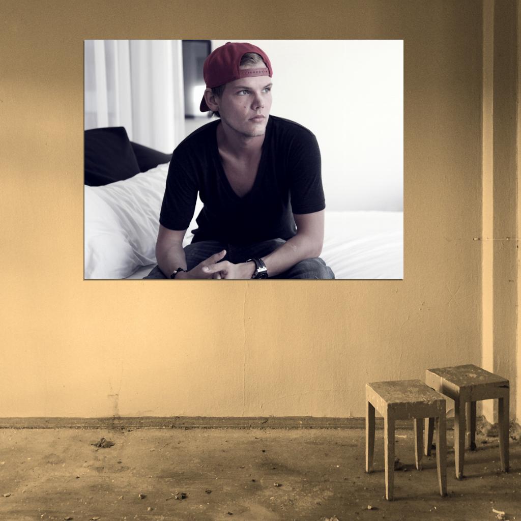 Avicii Handsome Portrait Electronic Dance EDM DJ Wall Art Print Poster