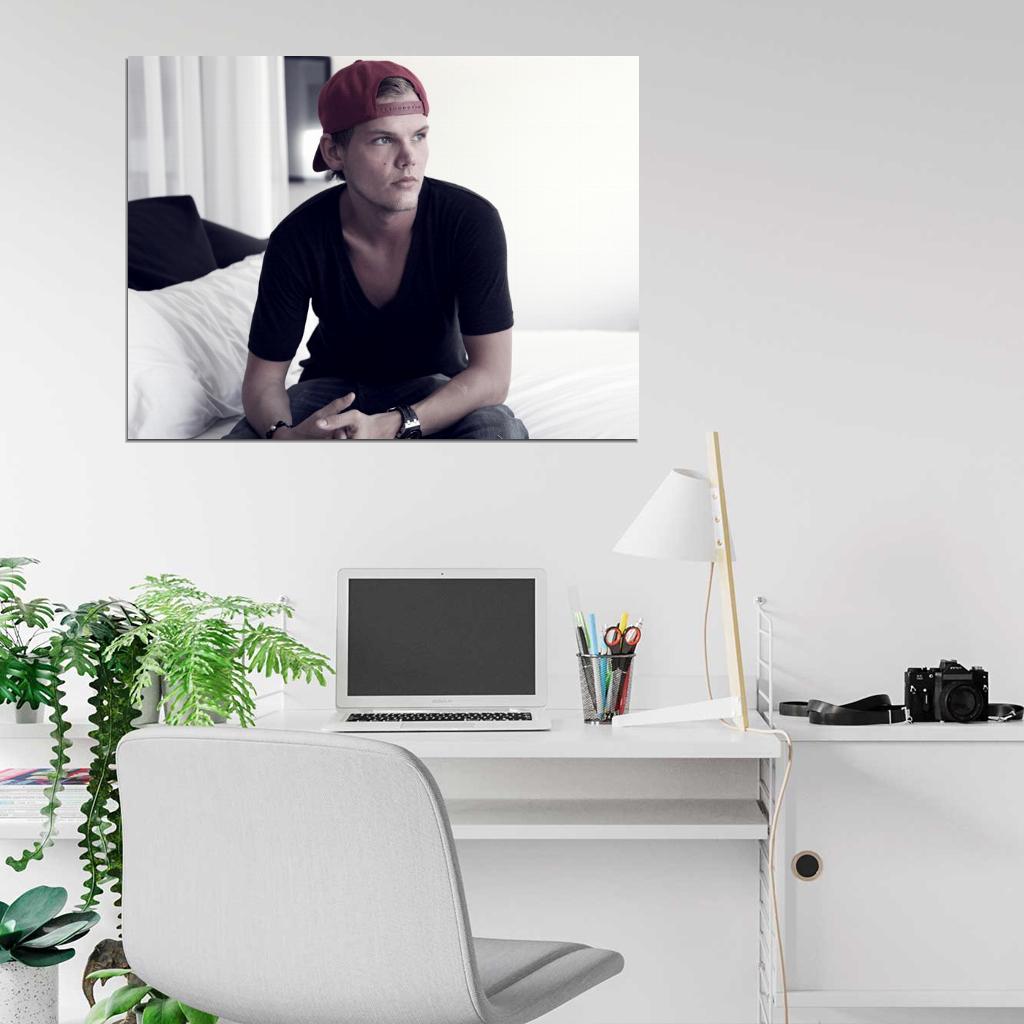 Avicii Handsome Portrait Electronic Dance EDM DJ Wall Art Print Poster