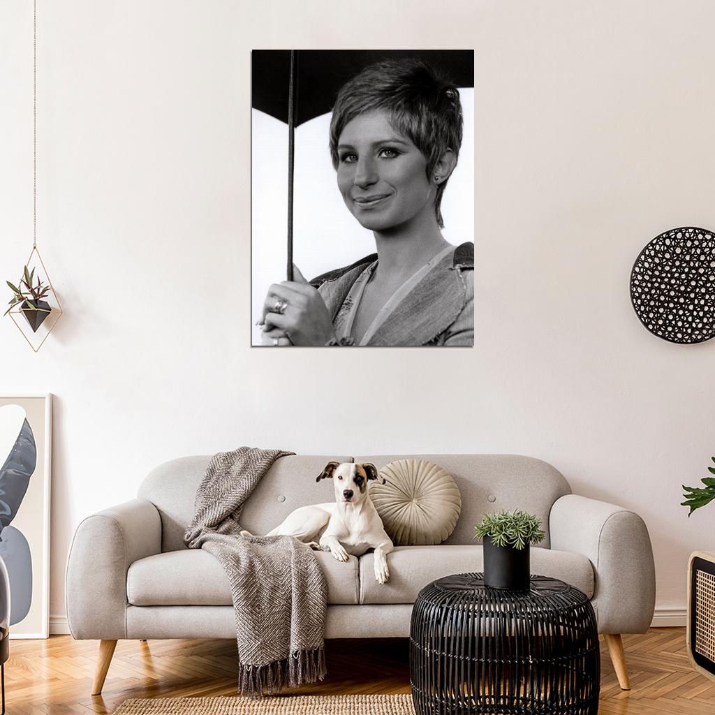 Barbra Streisand Young Beautiful Portrait Retro Rare Wall Art Print Poster