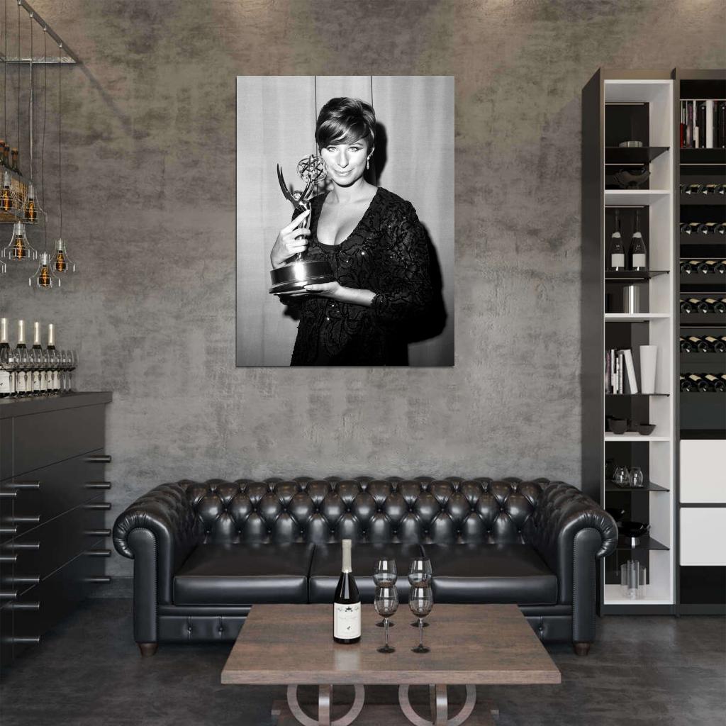 Barbra Streisand Emmy Award Young Beautiful Retro Wall Art Print Poster