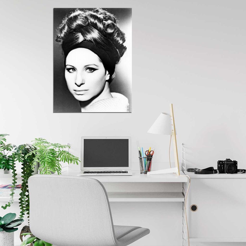 Barbra Streisand Young Beautiful Portrait Retro Rare Wall Art Print Poster