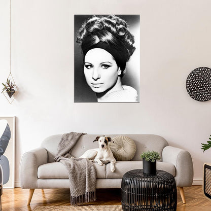 Barbra Streisand Young Beautiful Portrait Retro Rare Wall Art Print Poster