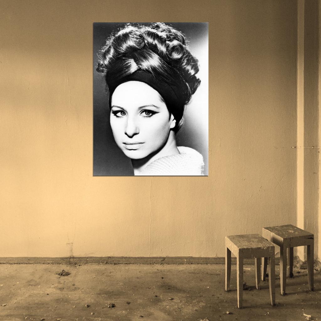 Barbra Streisand Young Beautiful Portrait Retro Rare Wall Art Print Poster
