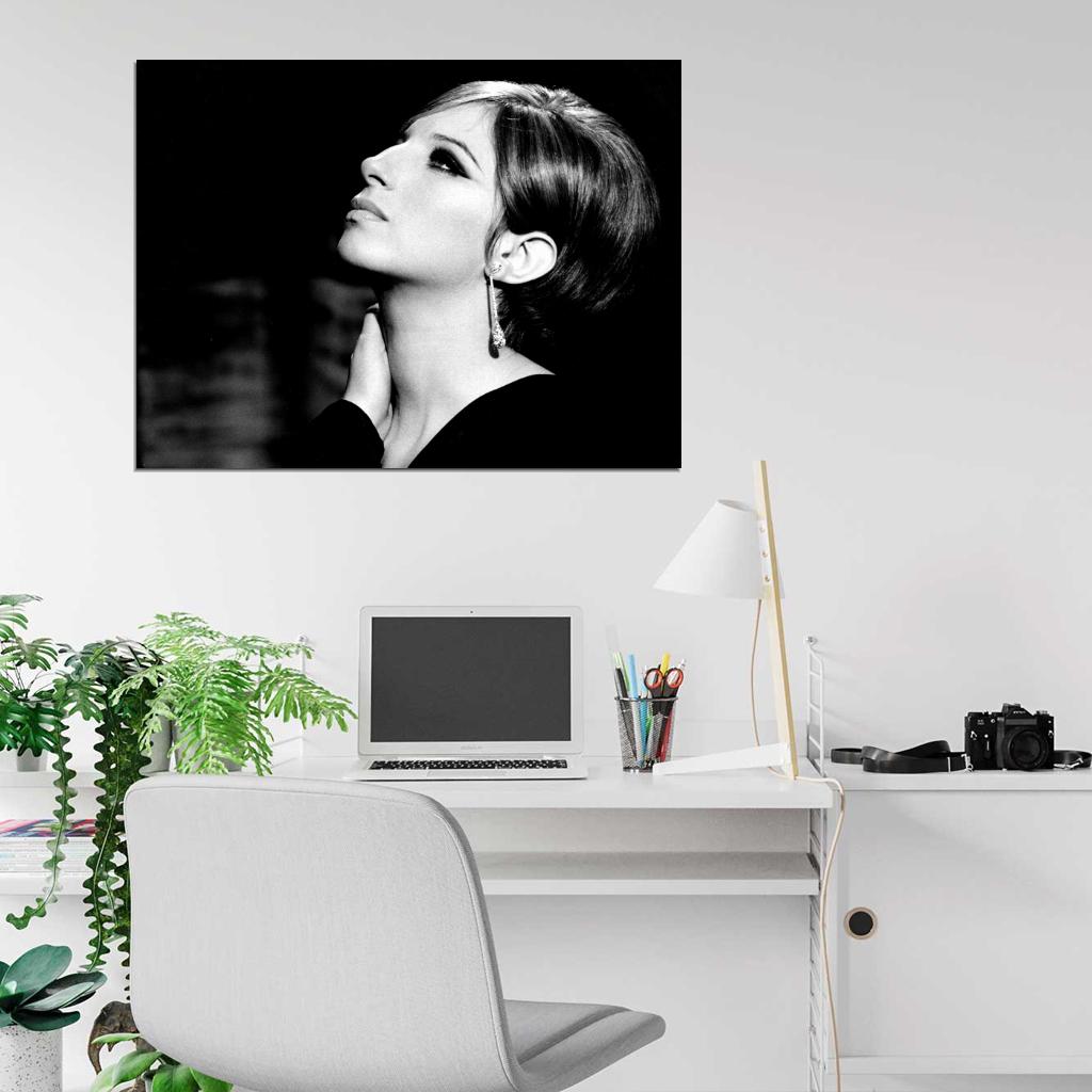 Barbra Streisand Young Beautiful Portrait Retro Wall Art Print Poster
