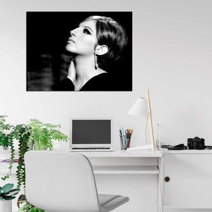 Barbra Streisand Young Beautiful Portrait Retro Wall Art Print Poster
