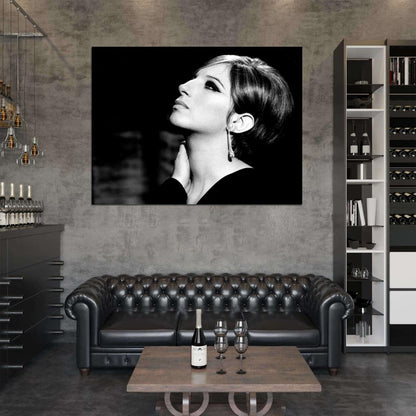 Barbra Streisand Young Beautiful Portrait Retro Wall Art Print Poster