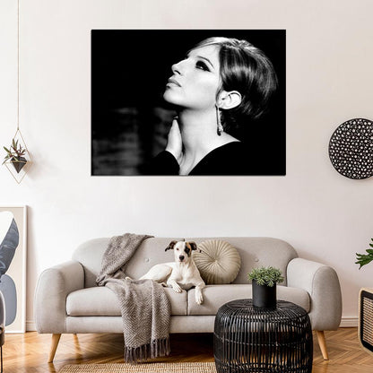 Barbra Streisand Young Beautiful Portrait Retro Wall Art Print Poster