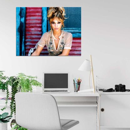 Beyonce Knowles Beautiful Portrait Music Artist Singer Wall Art Print Poster